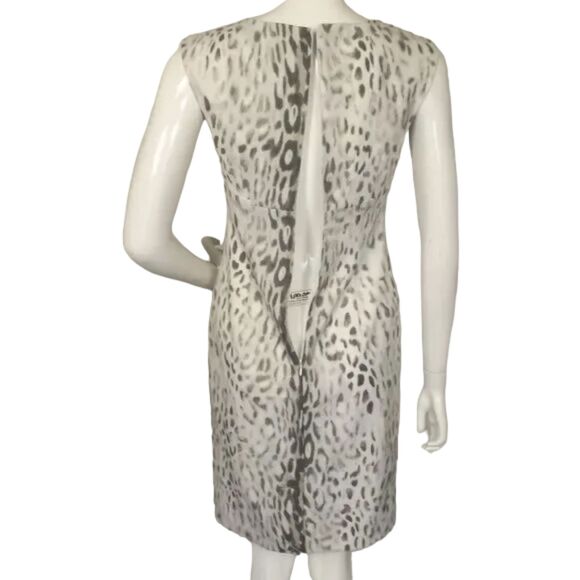 CALVIN KLEIN Dress, 2, Snow Leopard Print, Sleeveless, Empire waist, Sheath - Picture 10 of 15
